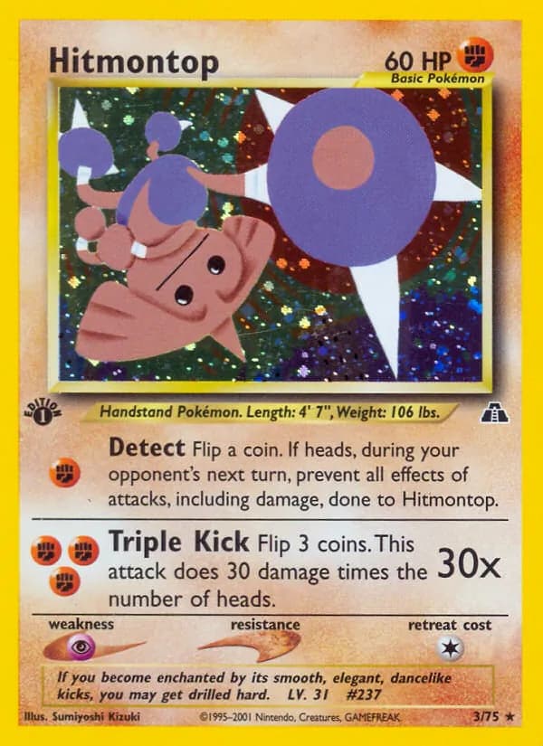 Hitmontop — Neo Discovery, Rare