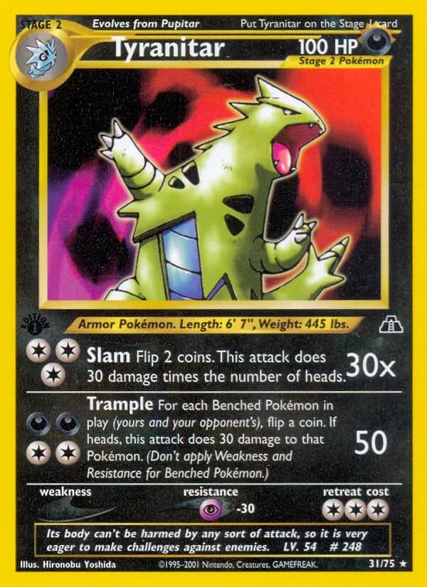 Tyranitar — Neo Discovery, Rare