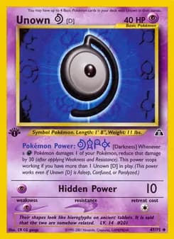 Unown [D] — Neo Discovery — Uncommon