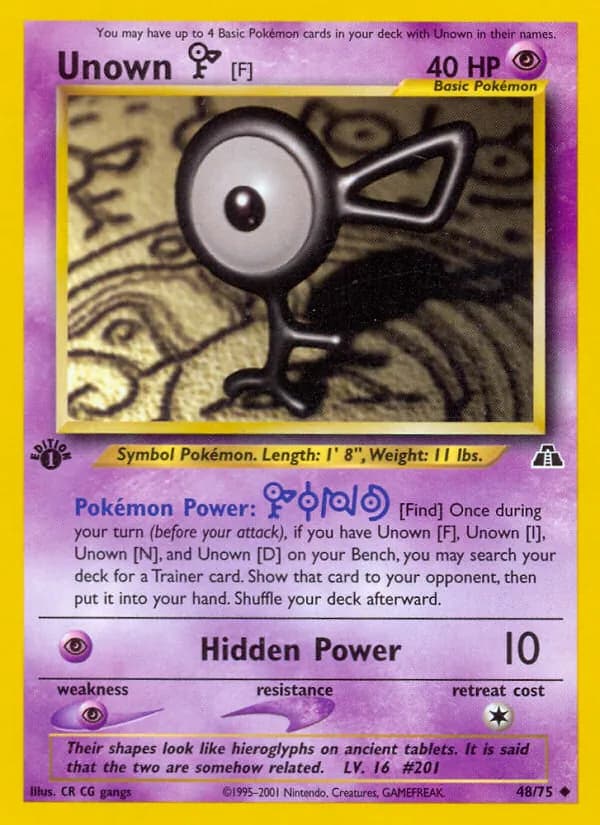 Unown [F] — Neo Discovery, Uncommon