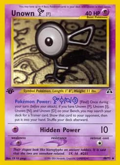 Unown [F] — Neo Discovery — Uncommon