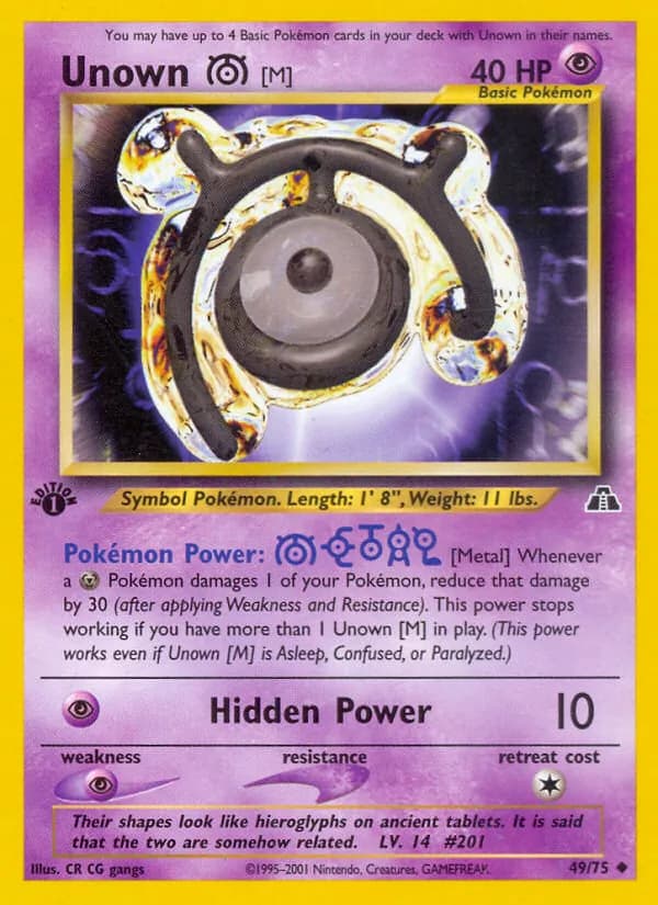 Unown [M] — Neo Discovery, Uncommon