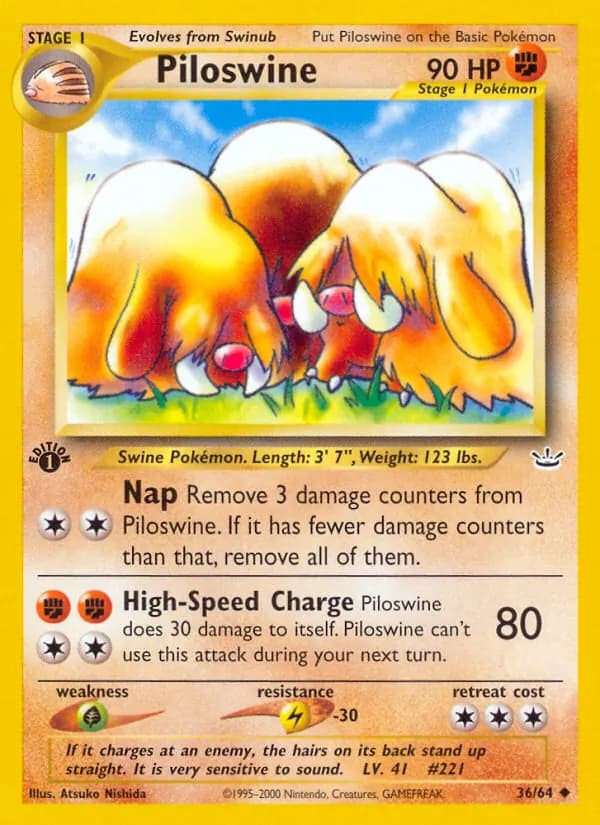 Piloswine — Neo Revelation, Uncommon