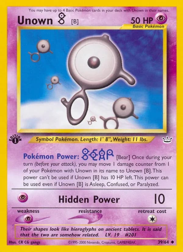 Unown [B] — Neo Revelation, Uncommon