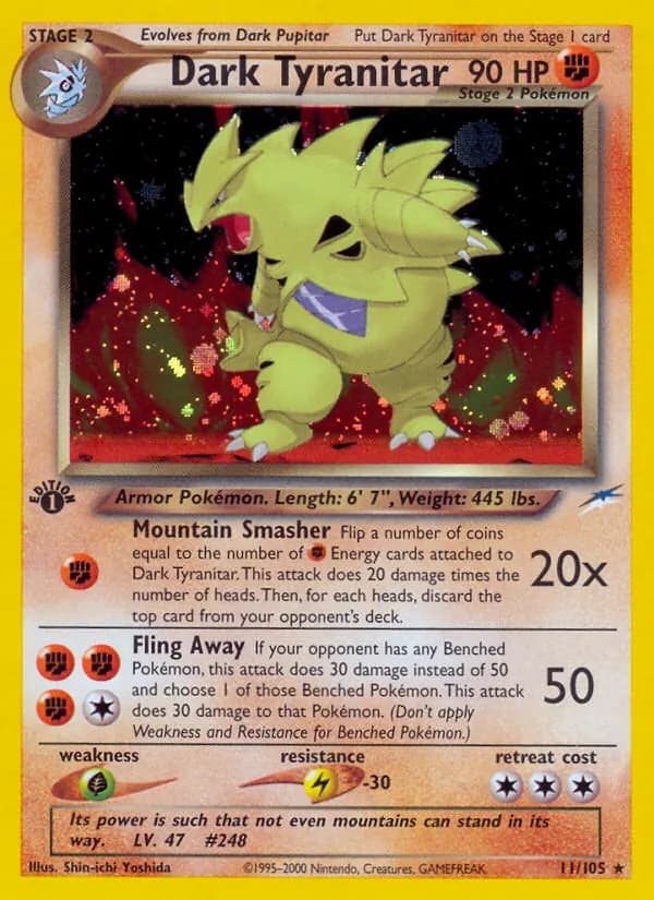 Dark Tyranitar — Neo Destiny, Rare