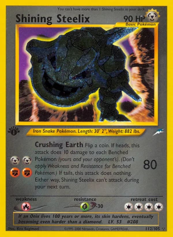 Shining Steelix — Neo Destiny, Rare