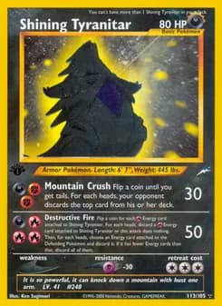 Shining Tyranitar — Neo Destiny — Rare