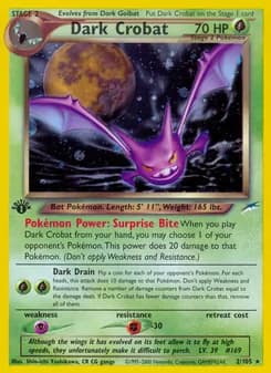 Dark Crobat — Neo Destiny — Rare