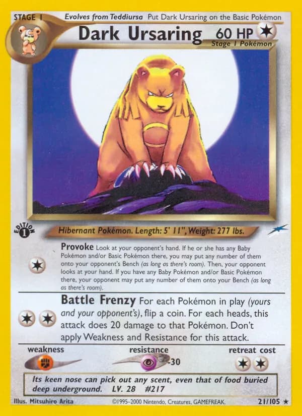 Dark Ursaring — Neo Destiny, Rare