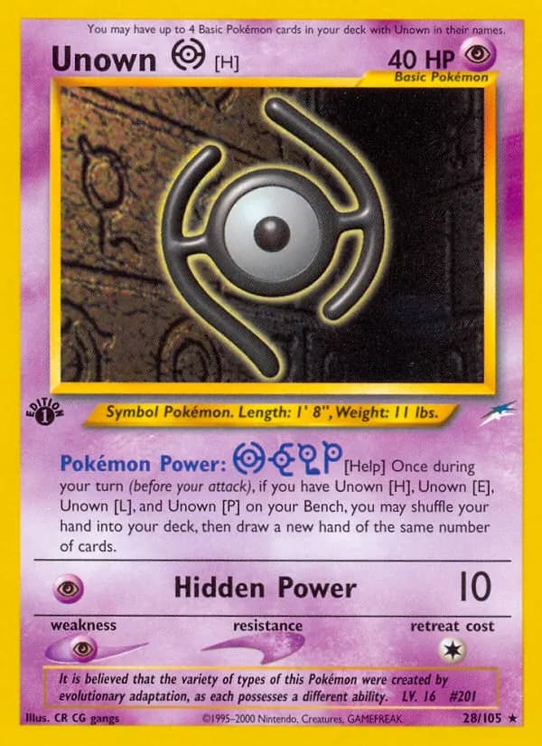 Unown [H] — Neo Destiny, Rare