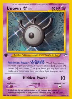 Unown [W] — Neo Destiny — Rare