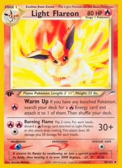 Light Flareon — Neo Destiny — Uncommon