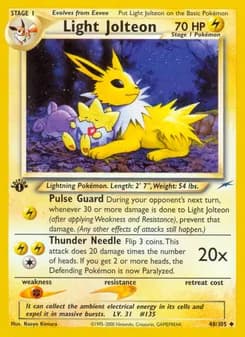 Light Jolteon — Neo Destiny — Uncommon