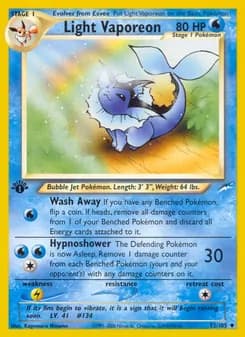 Light Vaporeon — Neo Destiny — Uncommon