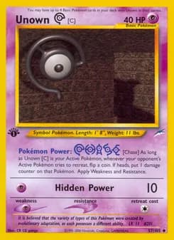 Unown [C] — Neo Destiny — Uncommon