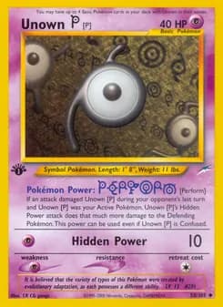 Unown [P] — Neo Destiny — Uncommon