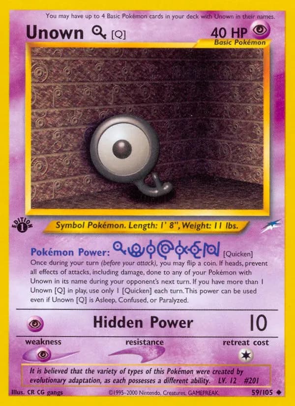 Unown [Q] — Neo Destiny, Uncommon