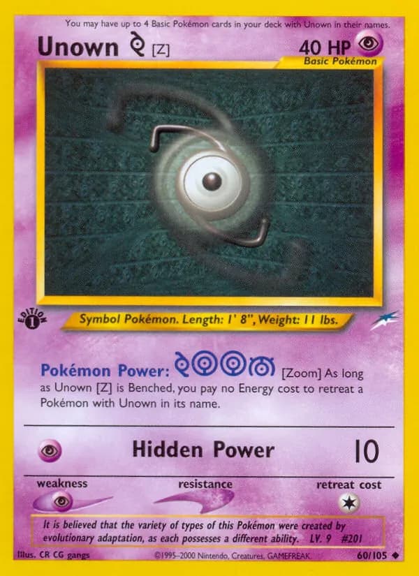 Unown [Z] — Neo Destiny, Uncommon