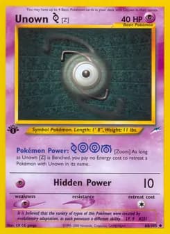 Unown [Z] — Neo Destiny — Uncommon