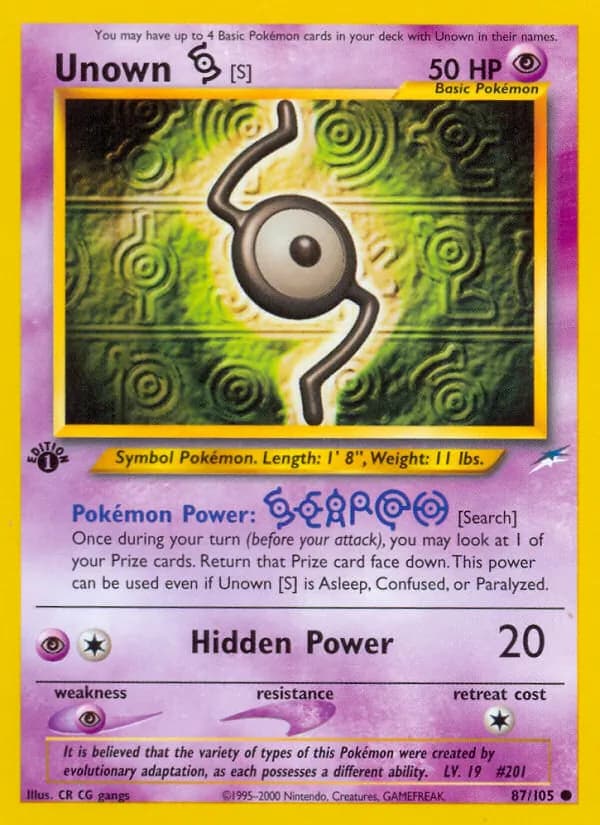 Unown [S] — Neo Destiny, Common