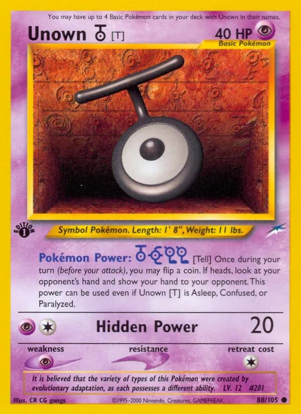 Unown [T] — Neo Destiny, Common