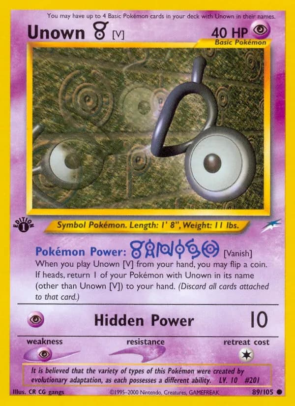 Unown [V] — Neo Destiny, Common