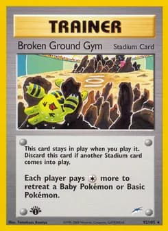 Broken Ground Gym — Neo Destiny — Rare