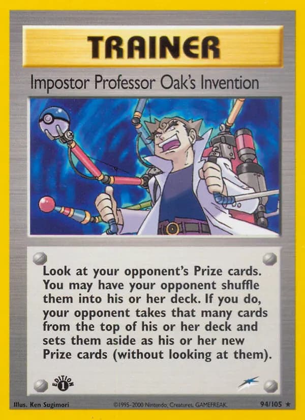 Impostor Professor Oak's Invention — Neo Destiny, Rare