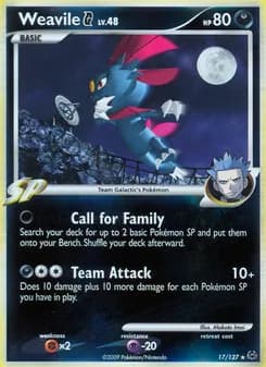 Weavile G — Platinum — Rare Holo