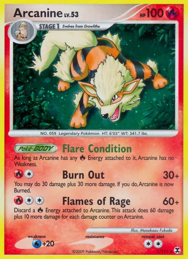 Arcanine — Rising Rivals, Rare Holo