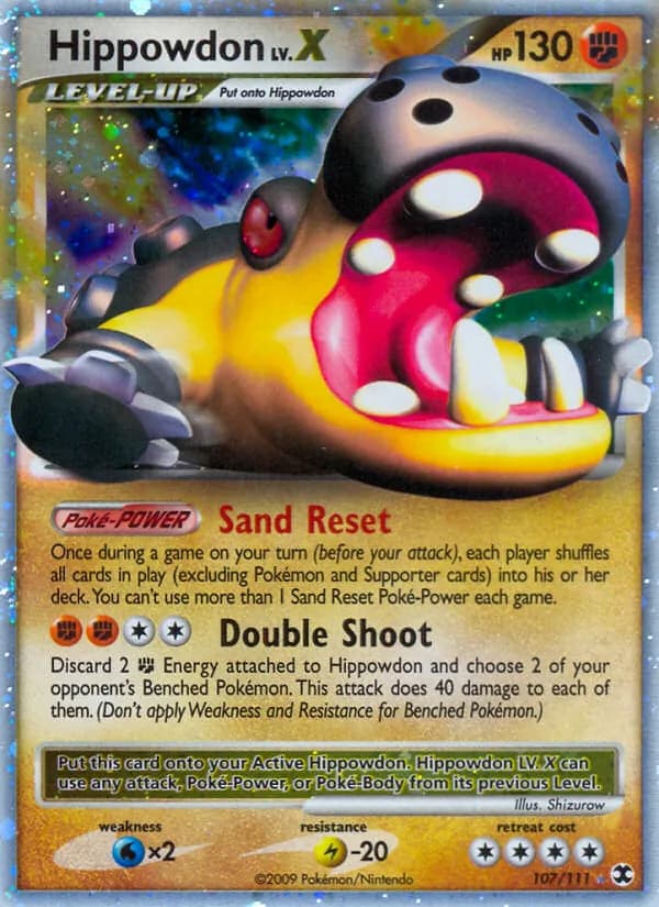 Hippowdon — Rising Rivals, Rare Holo LV.X