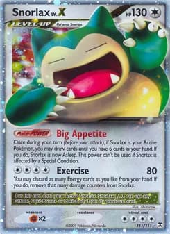 Snorlax — Rising Rivals — Rare Holo LV.X