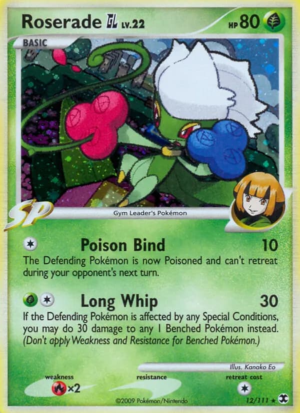 Roserade GL — Rising Rivals, Rare Holo