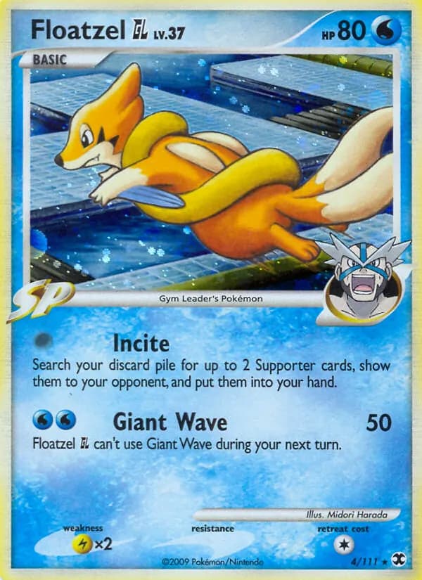 Floatzel GL — Rising Rivals, Rare Holo