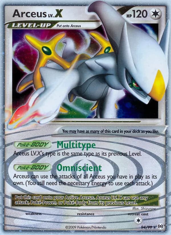 Arceus LV. X — Arceus, Rare Holo LV.X