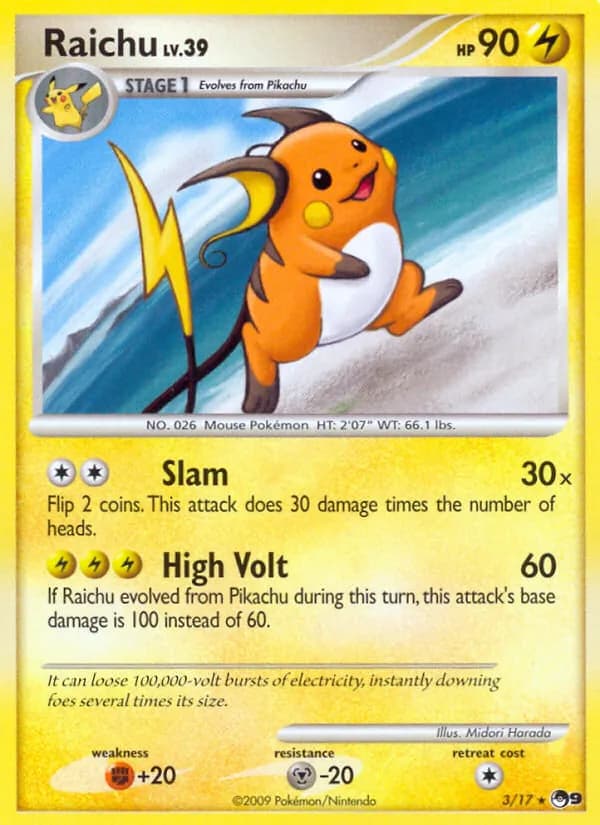 Raichu — POP Series 9, Rare