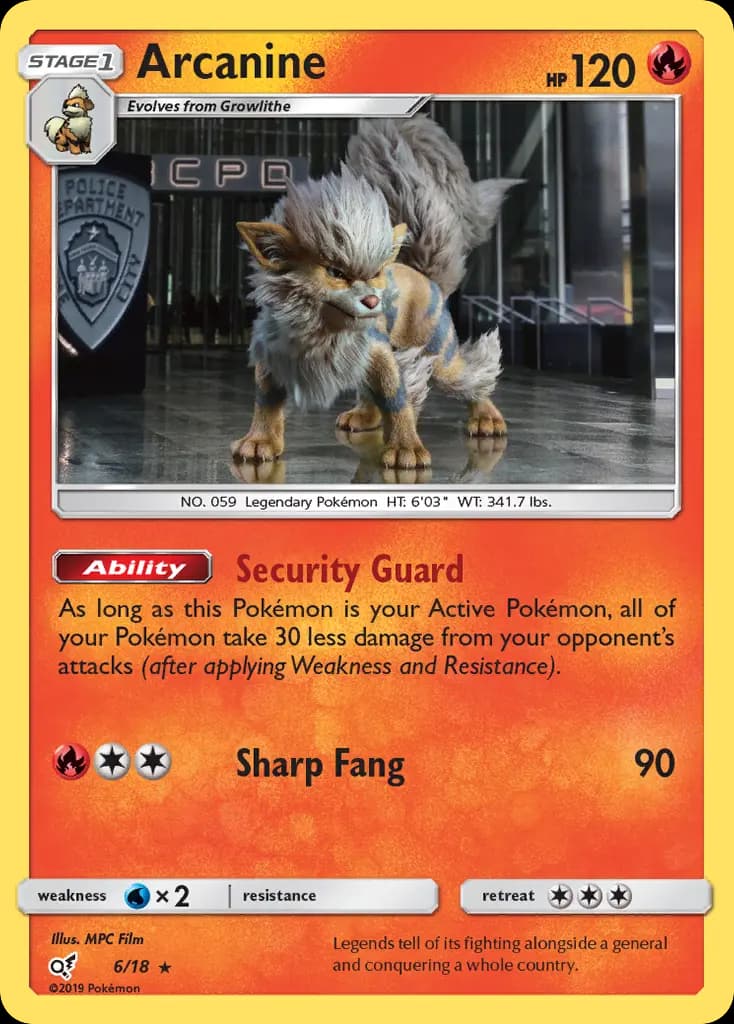 Arcanine — Detective Pikachu, Rare