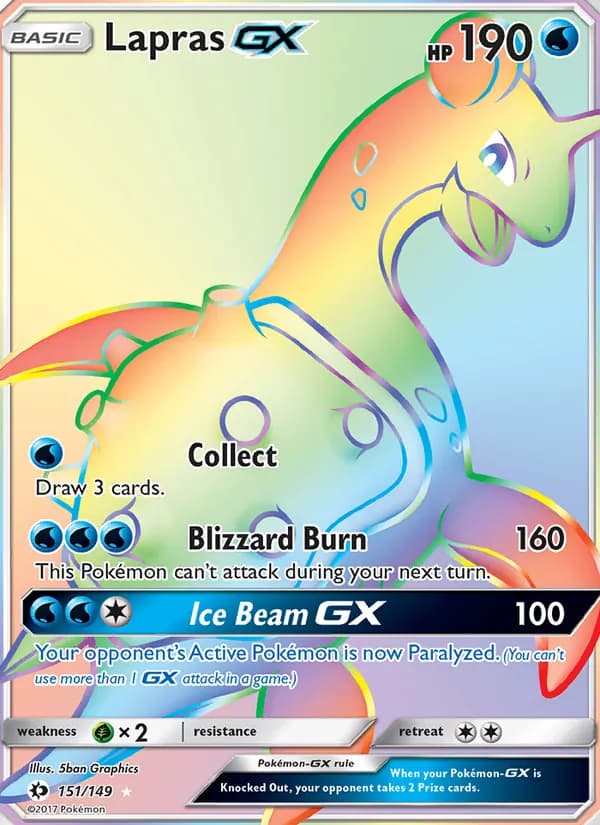 Lapras GX — Sun & Moon, Secret Rare