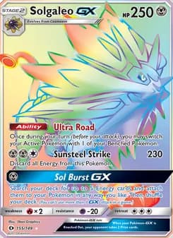 Solgaleo GX — Sun & Moon — Secret Rare