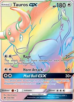 Tauros GX — Sun & Moon — Secret Rare