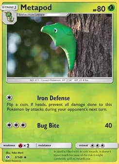 Metapod — Sun & Moon — Uncommon