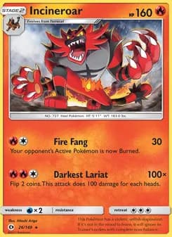 Incineroar — Sun & Moon — Rare