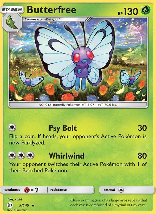 Butterfree — Sun & Moon, Rare
