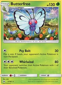 Butterfree — Sun & Moon — Rare