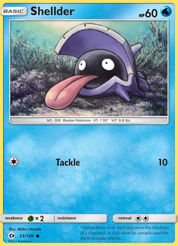 Shellder — Sun & Moon, Common