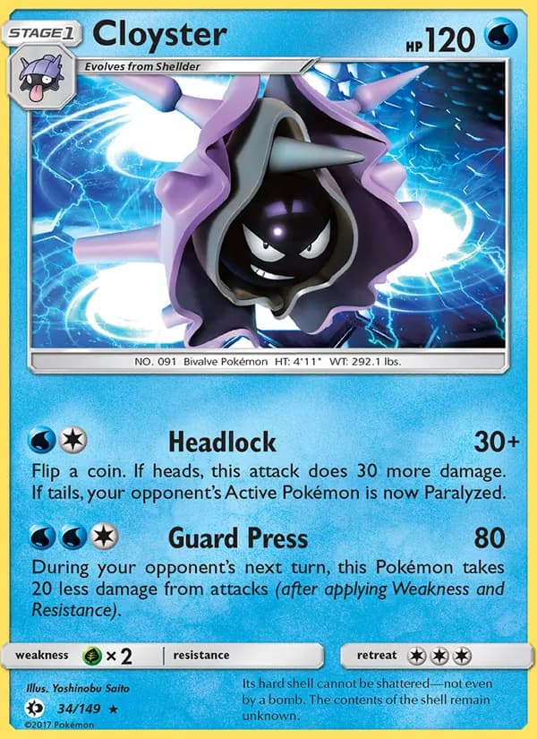Cloyster — Sun & Moon, Rare