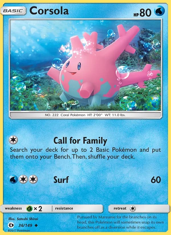 Corsola — Sun & Moon, Uncommon