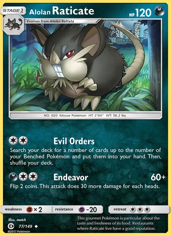 Alolan Raticate — Sun & Moon, Uncommon