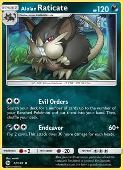 Alolan Raticate — Sun & Moon — Uncommon