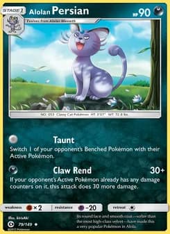 Alolan Persian — Sun & Moon — Uncommon